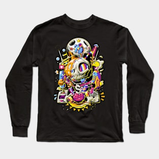 skull cat Long Sleeve T-Shirt